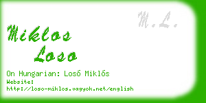 miklos loso business card