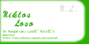 miklos loso business card